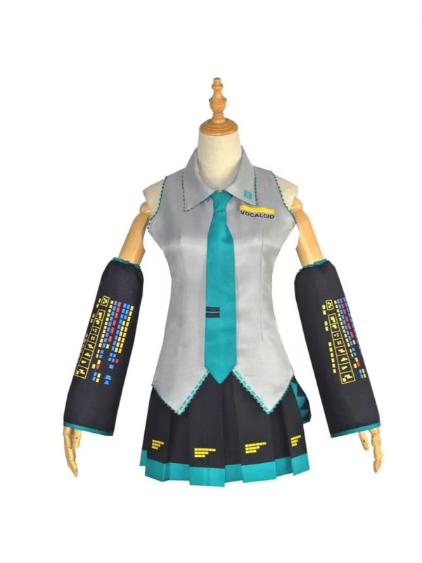 虚拟偶像初音未来cos服MIKU公式服漆皮cosplay二次元动漫少女JK服|undefined