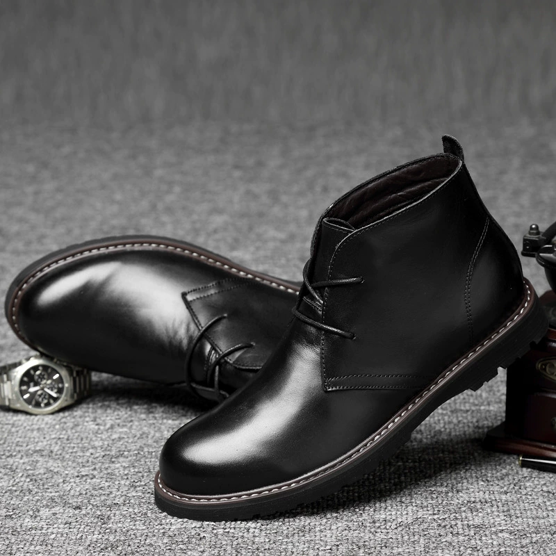 6815 Мужская и женская обувь Ботинки Martin уличные рабочие ботинки с высоким берцем, кожаные ботинки на шнуровке с большим носком, зимние хлопковые ботинки больших размеров, трансграничные