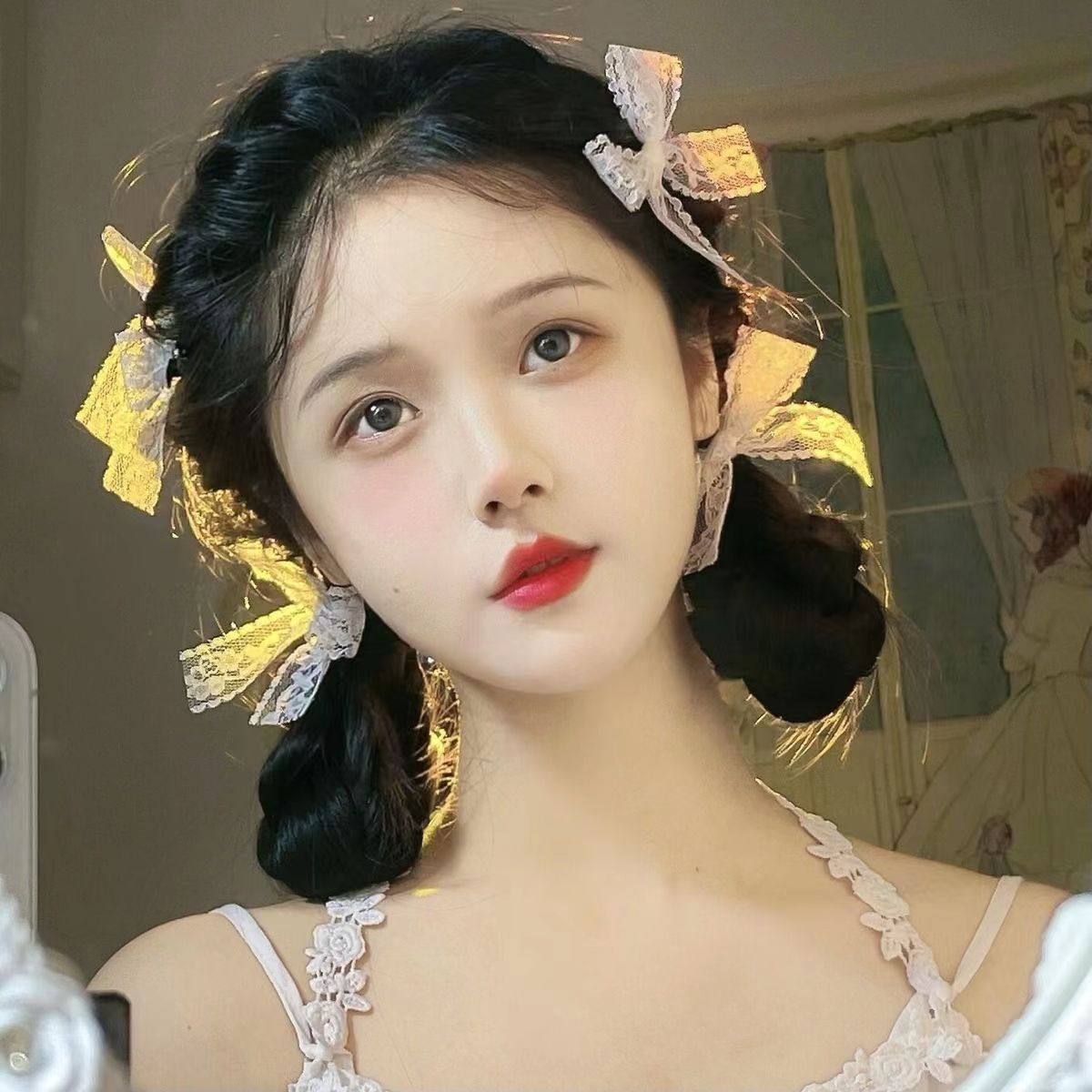 15g Weight Hair Clip Hair Accessories Type 1 Piece, 1 Pair Quantity Holiday, Daily Occasion Gauze Material Bow Knot Pattern Girl'S Gender Casual, Cute Style Girl'S Casual Cute Bow Knot Cloth Gauze Hair Clip 7