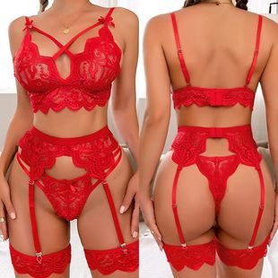 European and American style foreign trade new sexy underwear Amazon sexy transparent lace multi-color split temptation suit wholesale