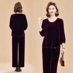 Factory direct Hangzhou real velvet top women's slim 2025 new spring and autumn mulberry silk flocking shirt price control 468