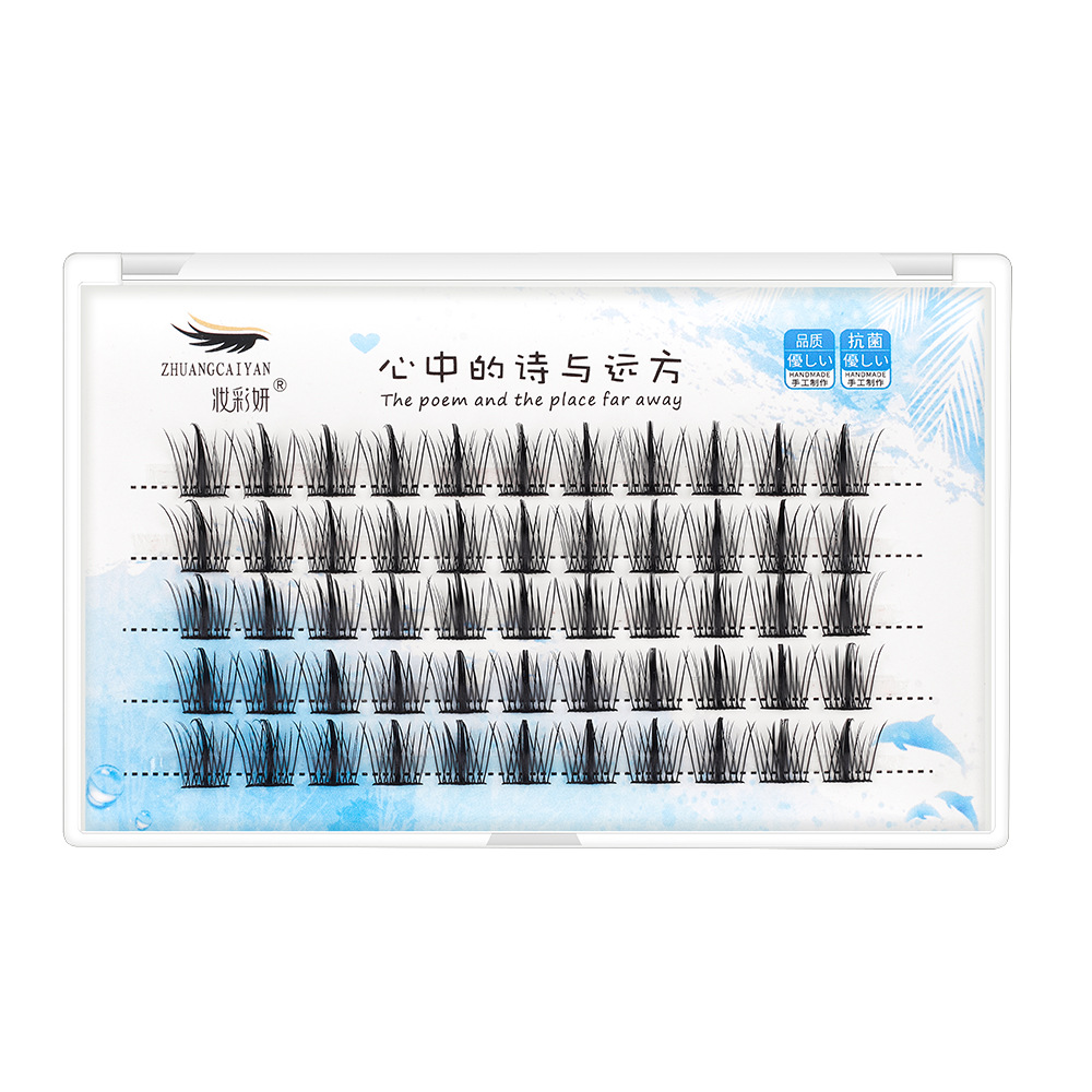 ¡Extremadamente fino madre es desordenado! Trilogía perezosa pestañas postizas mujer simulación natural solo racimo segmentado pequeño Diablo