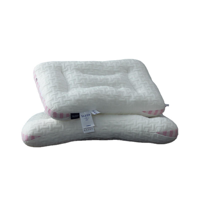 Nuevo posicionamiento partición almohada al por mayor de punto de algodón de masaje almohada núcleo único núcleo de almohada tridimensional cuello almohada par