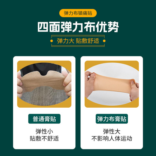 Elastomeric fabric pain-relief patch, all-around elastic fabric medicated patch, Japan Kuraray patch, Kuraganabu adhesive patch, factory wholesale and customization