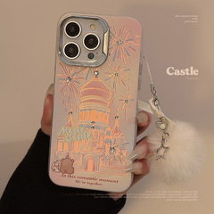 少女漫画花火城 iphone15 携帯電話ケース 13 レーザー Apple 14Promax ファーボールロープ 16