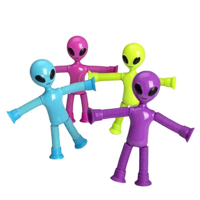 Juguete de tubo telescópico de jirafa con ventosa luminosa y versátil popular transfronterizo juguete educativo de descompresión para niños juguete popular de celebridades de internet