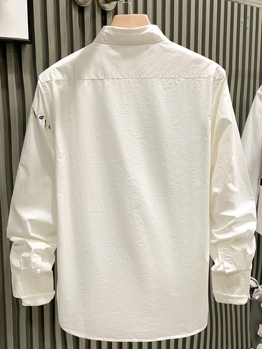 Cross-border fashion brand spring and autumn floral men's high-end minimalist light luxury men's long-sleeved cool stylish versatile shirt coat for women