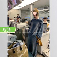MONA 复古小众设计感卫衣上衣外套 高腰裤子套装女小个子2025新款