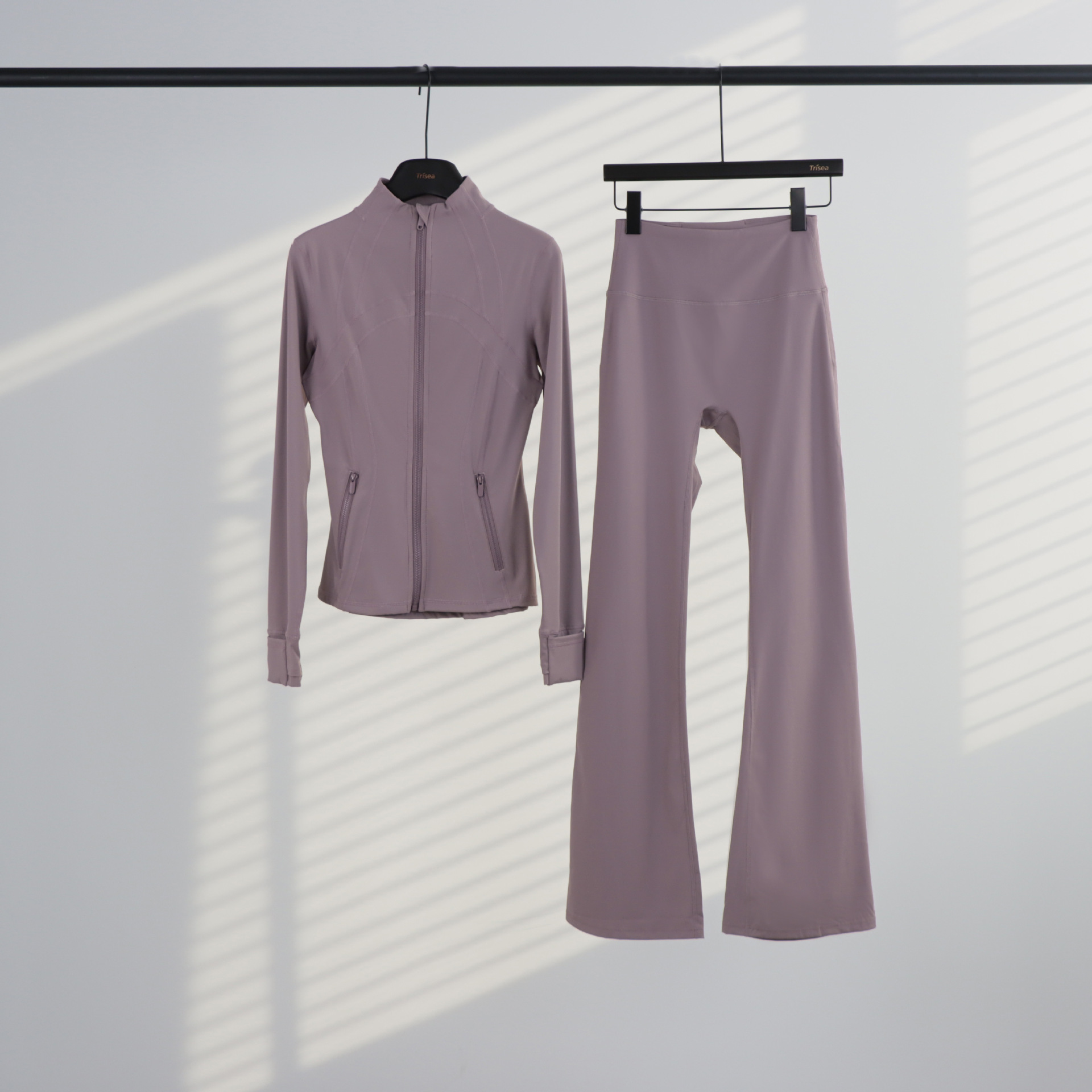 LULU chaqueta de cuello de喇叭 con cremallera, chaqueta de cuerpo, chaqueta de yoga elástica, mujer