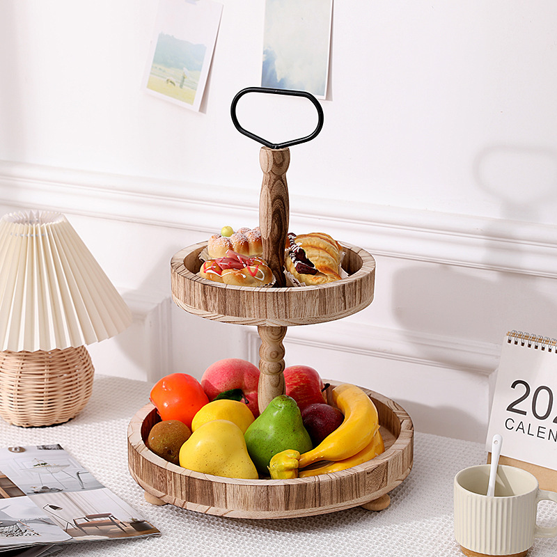 Exhibidor de Madera Maciza para Postres y Frutas image 14