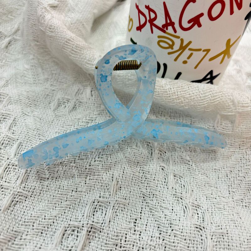 韓国のシンプルなヘアピン、インクドットつや消しパーソナライズされた透明爪クリップ、後頭部の髪用の大きな新しい夏のヘアピン|undefined