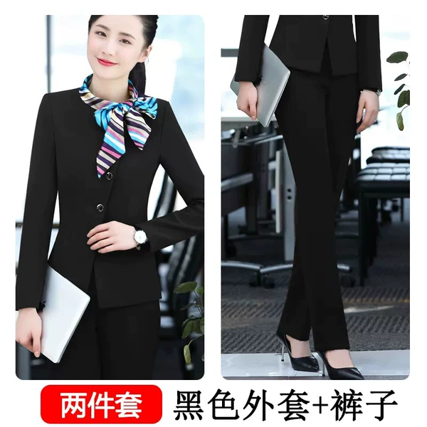Classic suit jacket, black trousers