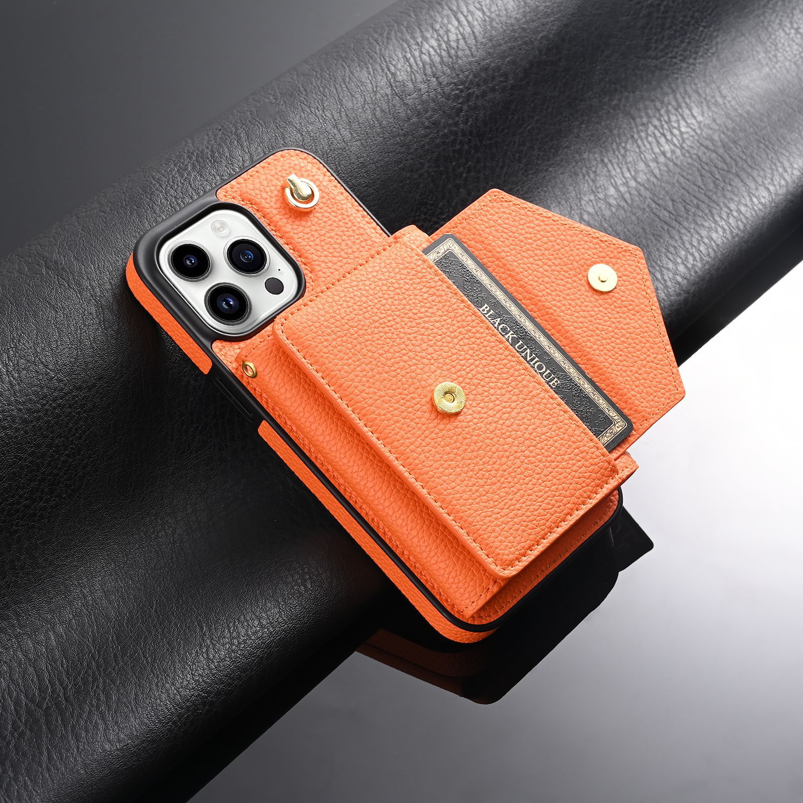 Retro Solid Color Pu Leather   Phone Cases display picture 5