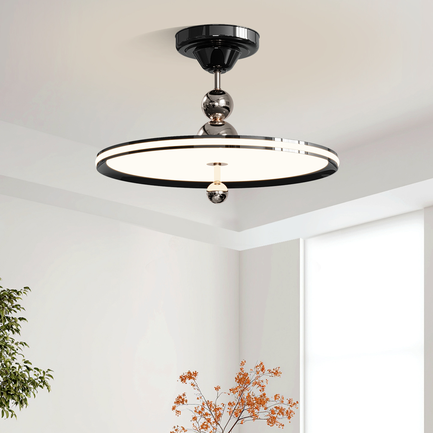 Luz de techo del dormitorio francés crema viento 2026 nuevo dormitorio de alto nivel luces de estudio platillos voladores luz de techo 293L