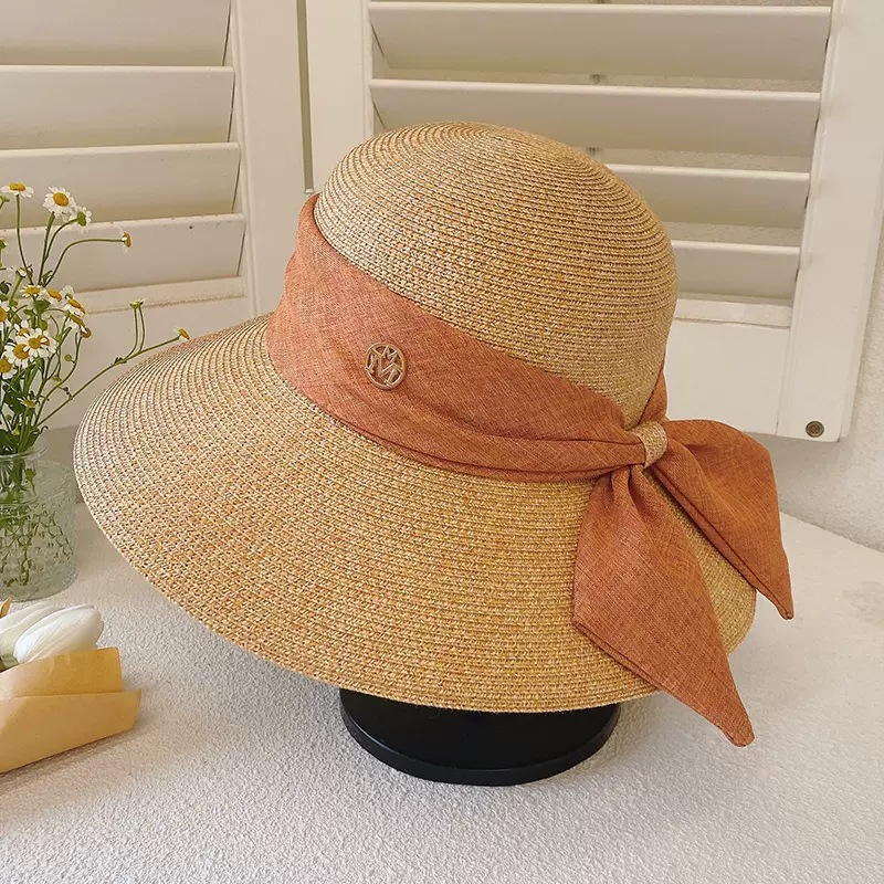 767g Weight Straw Hat Hats Type Holiday, Daily, Beach Occasion Papyrus Material Letter Pattern Summer Season Women's Gender Elegant, Vacation, Simple Style Style Big Eaves Rim Women's Elegant Vacation Simple Style Letter Big Eaves Straw Hat 14