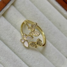 18K���~�ʯ������ָŮ���ͺ����_�ڽ�ָ�羳���u�����