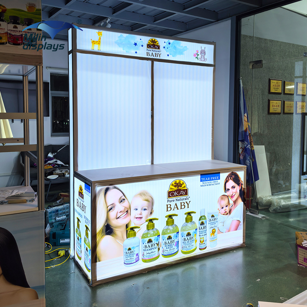 高端铝广告灯箱货架超市展示LED灯箱货架灯箱展示柜