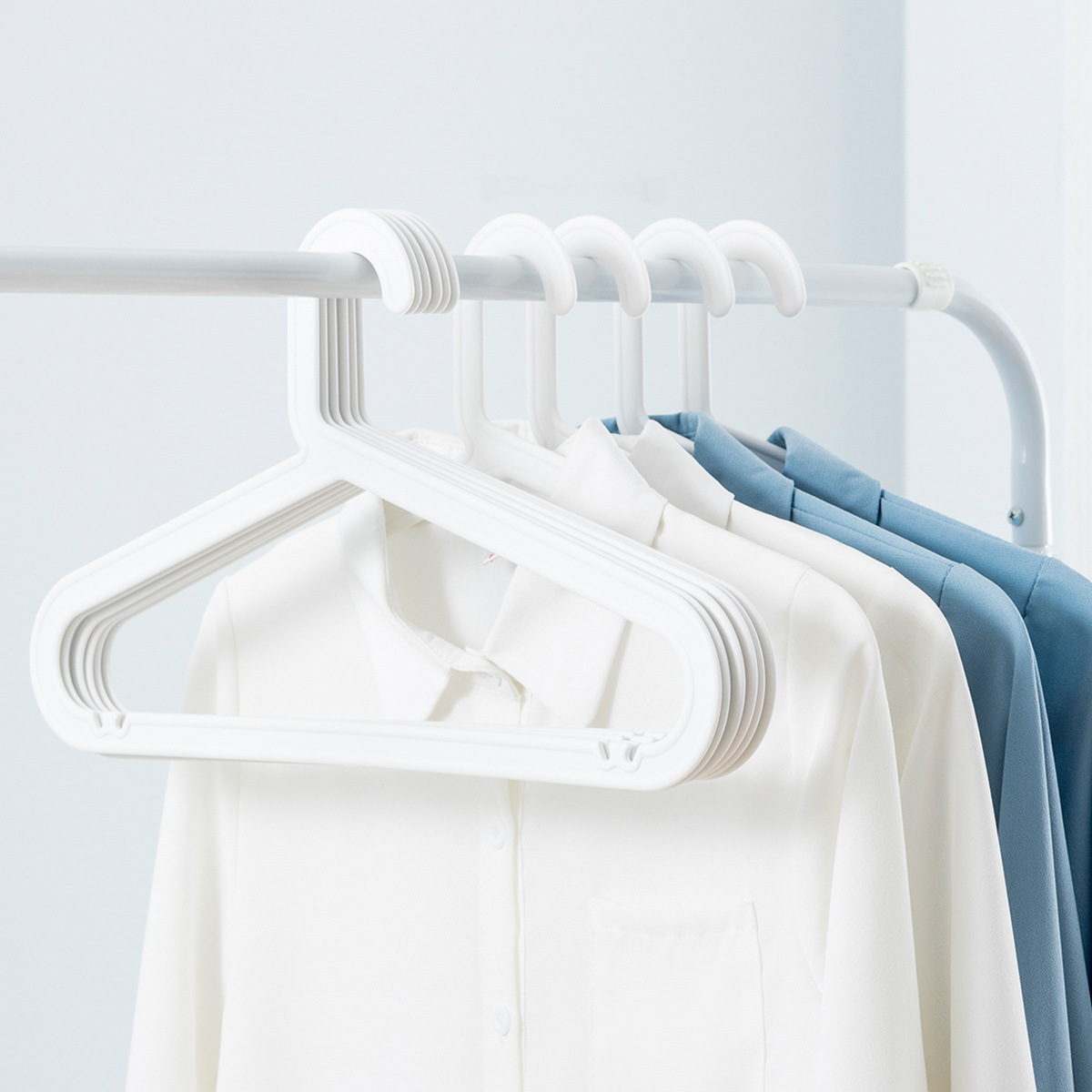 Ou runzhe antideslizante percha de ropa sin costuras al por mayor mojado y seco dormitorio armario ropa percha ropa soporte 10 piezas