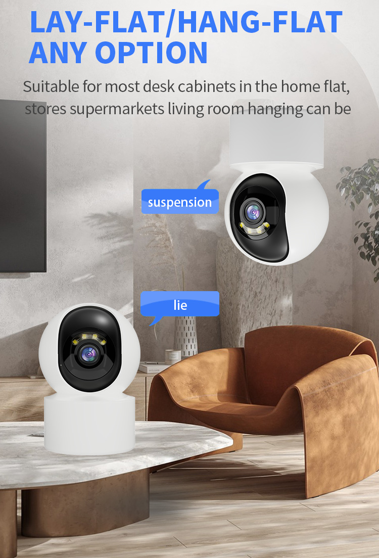 Indoor Home Überwachungskamera Wireless WiFi HD Vollfarb-Nachtsicht Handy Remote Monitor *_voghion.com