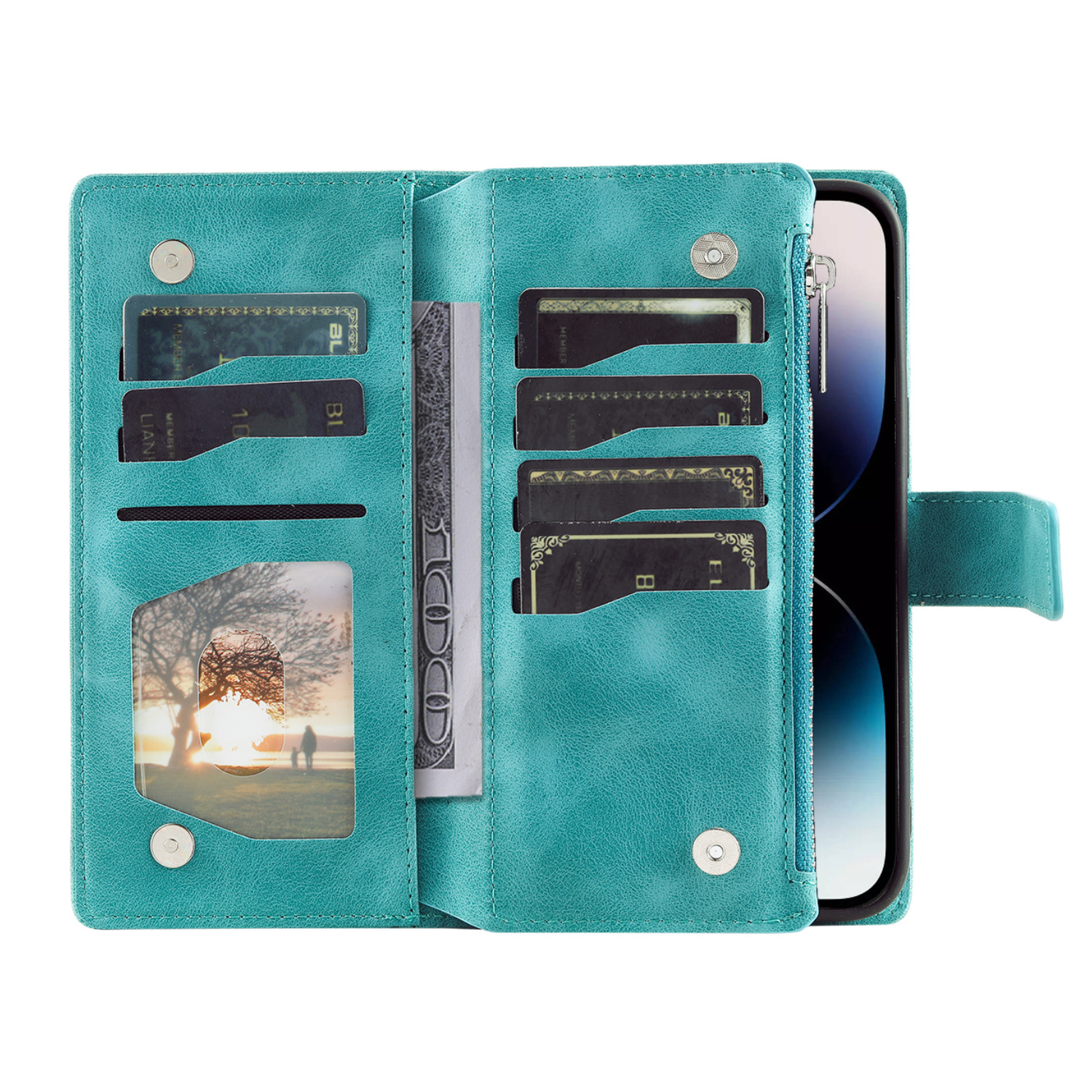 Coque téléphone en cuir gaufré avec porte-cartes pour mobile_voghion.com