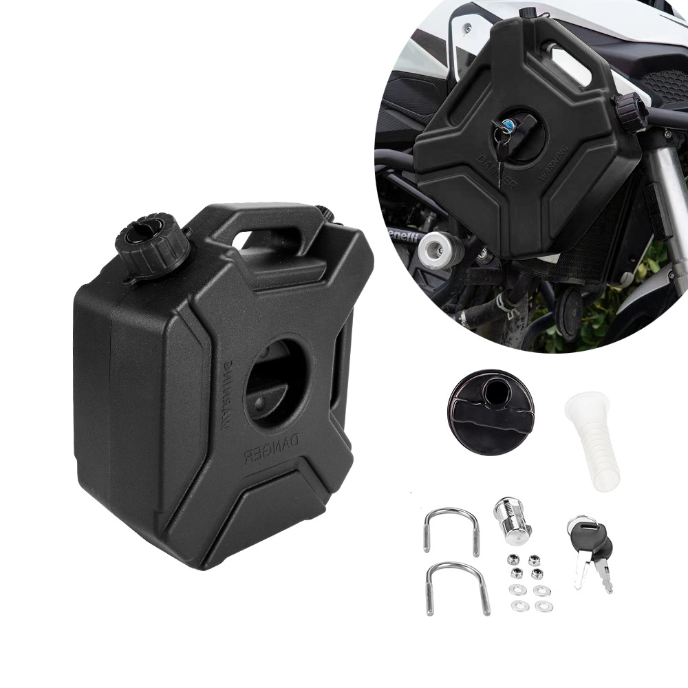 Wholesale 5L Car and Motorcycle Plastic Fuel Tank Spare Oil Barrel Refueling Barrel Gasoline Pot Motorcycle Travel Self-Driving Auxiliary Fuel Tank