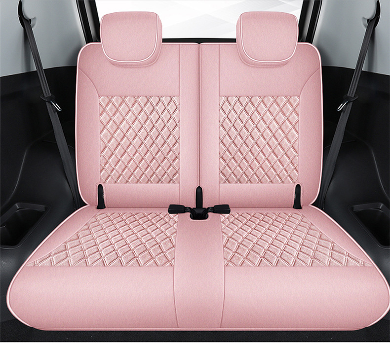 Chery Little Ant Car Seat Cover, Suitable for All Seasons, Linen Breathable Cushion Seat Cover, All-Inclusive Cotton and Linen Special Seat Cover