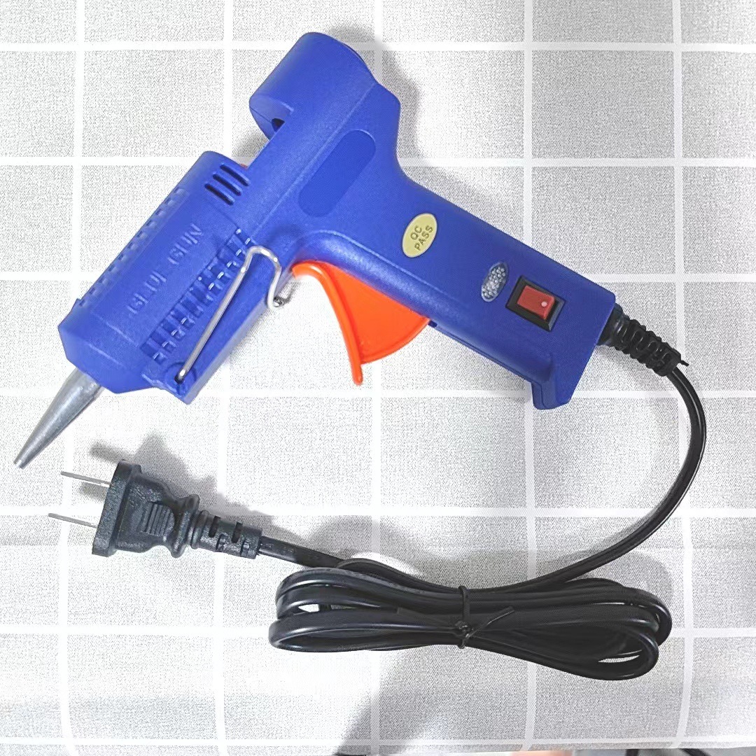 Pistola de pegamento de fusión en caliente, pistola de fusión en caliente de 7mm hecha a mano para el hogar, pistola de pegamento de varios colores, pistola de pegamento de barra de pegamento de bricolaje pequeña