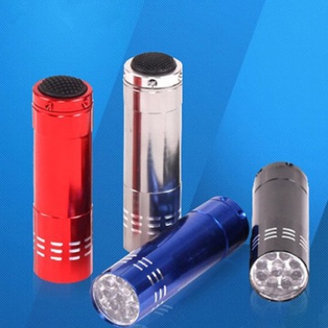 9led紫光手电筒 UV多功能验钞手电筒可ogo 395紫外线 手电筒