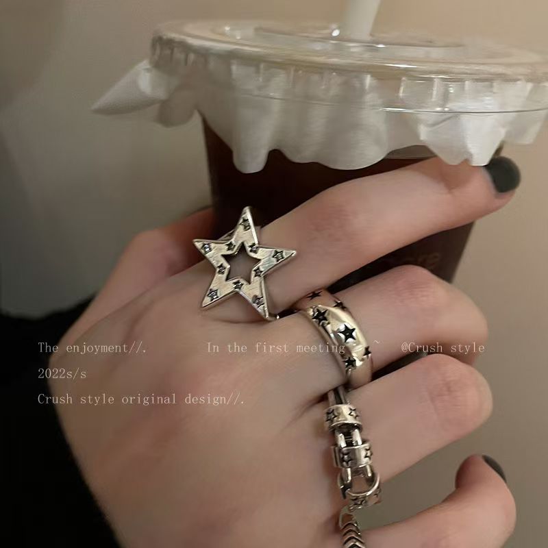 Retro one size fashionable elegant small design ring hip-hop style