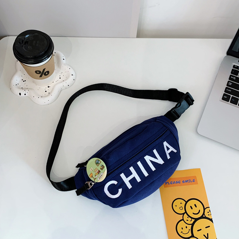 Nuevo tipo de bolso infantil estilo coreano de moda letras bolso de mochila para hombres simple de alto valor de belleza bolso de pecho ligero