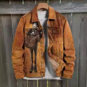 Independent Station New Men's Corduroy Long-Sleeved Jacket Autumn and Winter Ethnic Style Creative Button Shirt Jacket