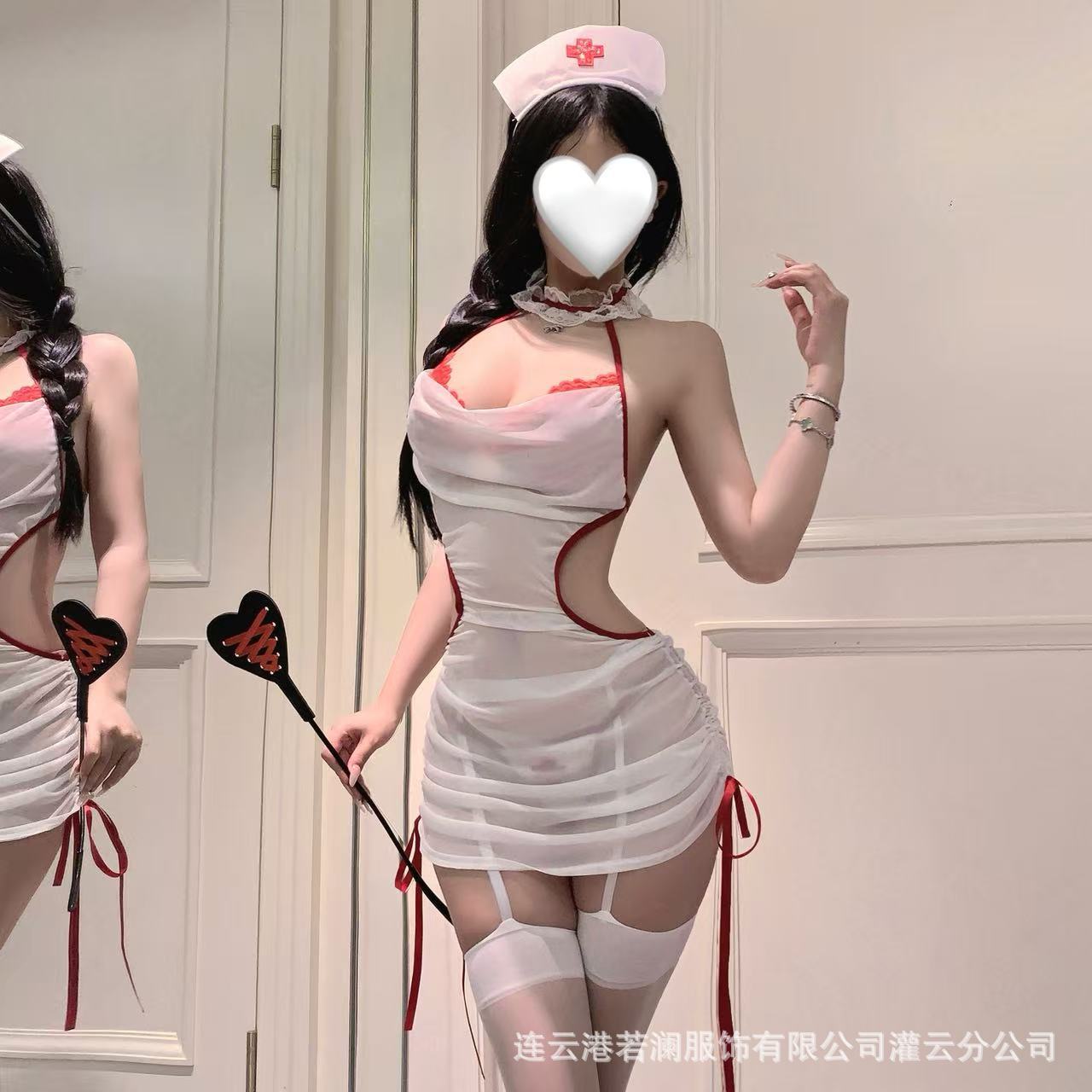 Ruolan Sexy Intimates Original Sexy Nurse Pure Desire Temptation Role Play Hip Skirt Uniform Suit 9623