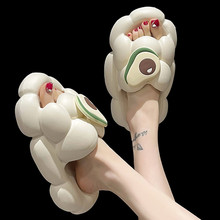 踩屎感雨花石拖鞋女夏季可外穿可爱牛油果厚底防滑增高沙滩凉拖鞋