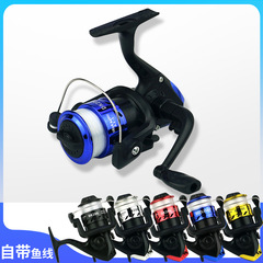 DK200 spinning wheel fishing reel with folding handle, electroplated sea pole, hand wheel, fishing gear, fishing raft, fishing reel with line