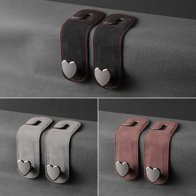 Suede Metal Head Hook: Car hanging