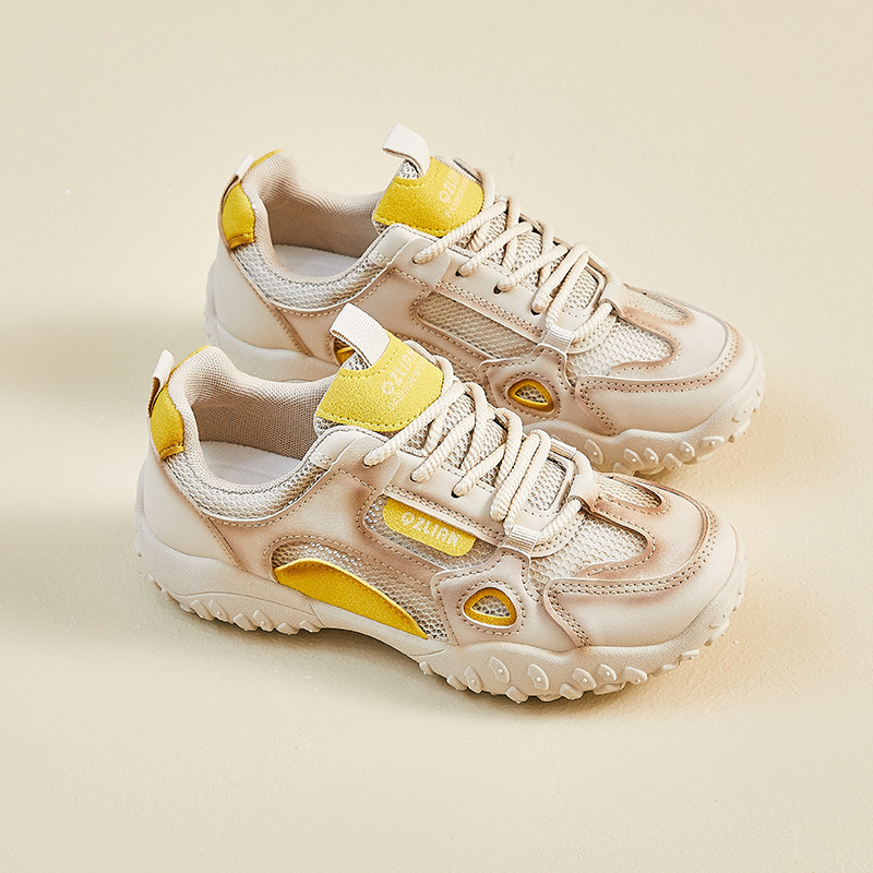 Tenis Chunky para Mujer L0801 Material PU Suela de Caucho Aumento de Altura para Uso Diario