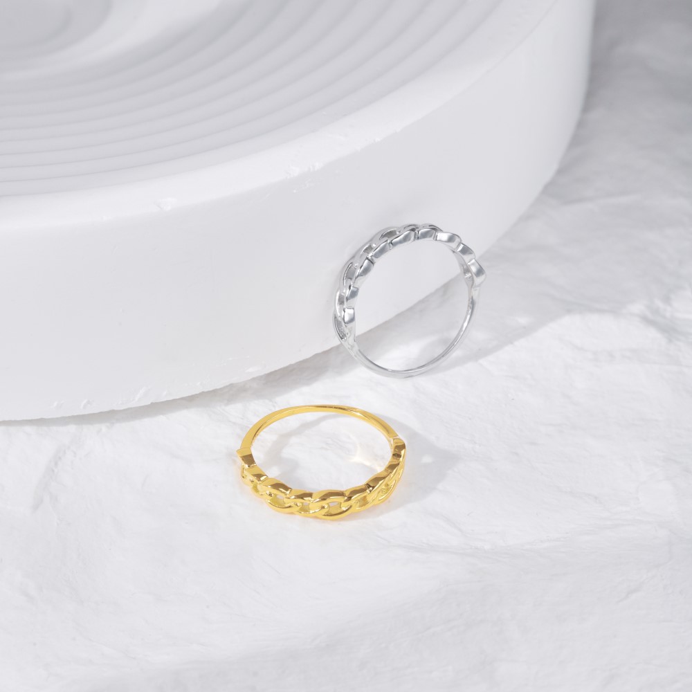 Fashion Geometric Sterling Silver Plating Zircon Rings