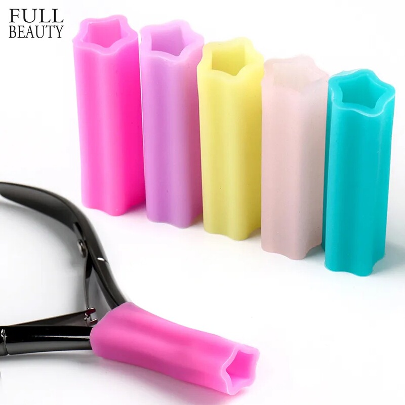 Cross-border new nail tools soft silicone dead skin scissors tweezers nail tools protective cover manufacturers wholesale a pair Cross-border new nail tools soft silicone dead skin scissors tweezers nail tools protective cover manufacturers wholesale a pair