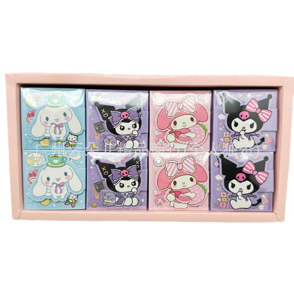Cartoon Tri-fold Magnet Notebook Cute Kuromi Melody Jade Gui Folding…