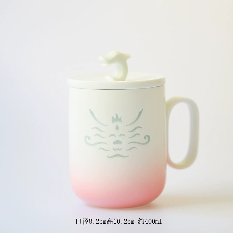 合燊 Новый керамический продукт Jingdezhen чашка зодиака подарок высокий вид красная и синяя CP пара кружка с крышкой чайная чашка