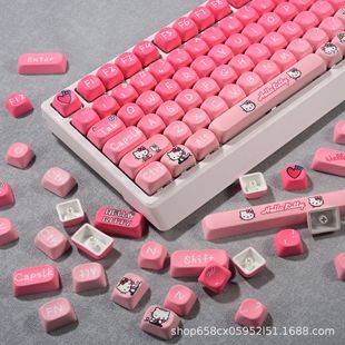Hello Kitty Theme Keycap Multi-Language Original Cute Stylish Moa Highly Sublimation Process