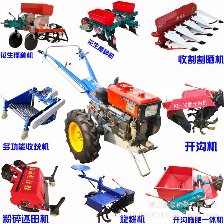 一机多用手扶拖拉机可出口配套多种农机具旋耕机收获机开沟施肥机