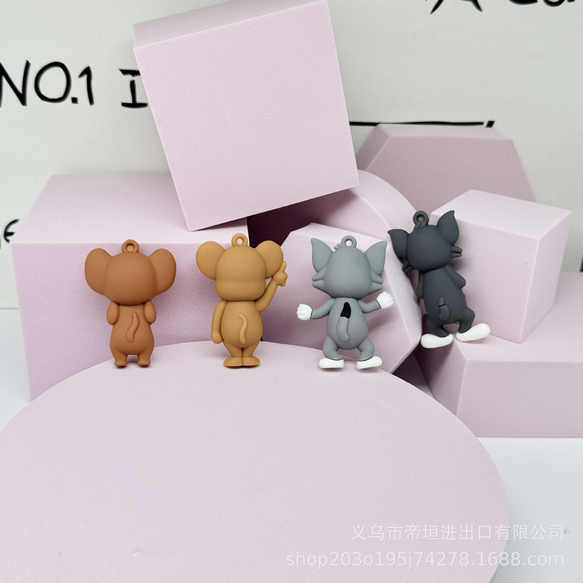 (2개) 새로운 귀여운 톰 고양이 제리 마우스 키 체인 액세서리 장난감 가방 펜던트 선물 DIY 수제