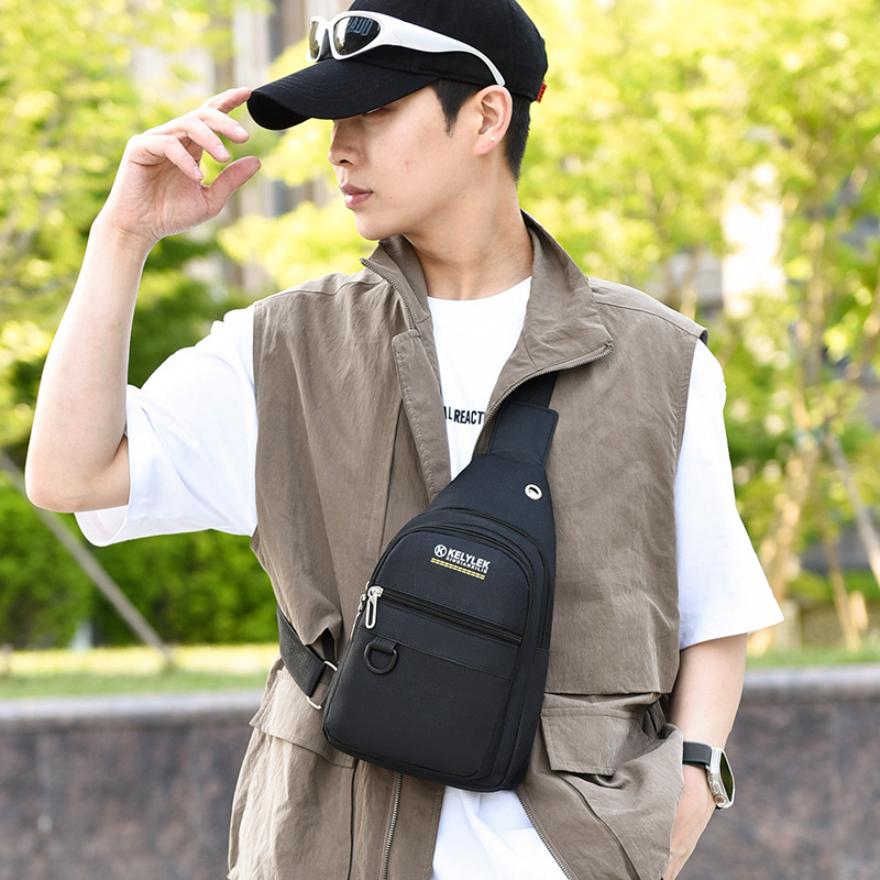 Hombres nuevos mochilas casuales al aire libre bolsas portátiles de pecho de gran capacidad de viaje de negocios bolsas de hombro de moda