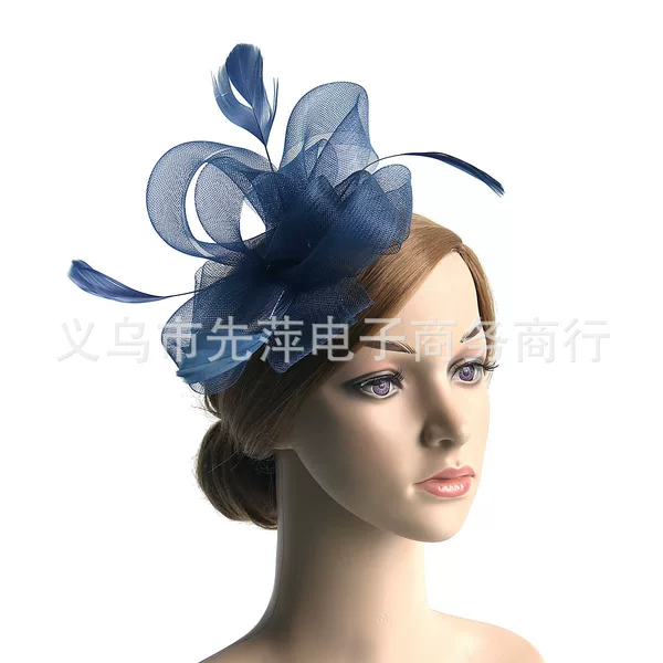 Etsy popular European and American bridal headdress vintage mesh feather hair accessories Jockey Club Top Hat Tea Party dinner headdress for women