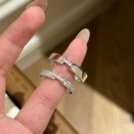 Vintage轻奢复古高级简约大气缘系一生镶嵌满钻对戒精致时尚指环