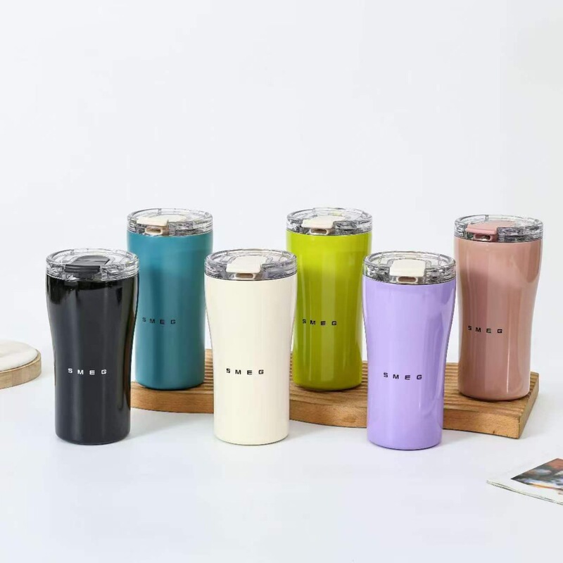 Smeg Multi-Color Cross-Border 12oz Coffee Cup 304 Stainless Steel Portable Insulated Water Cup Stainless Steel Cup with High Aesthetic Value
