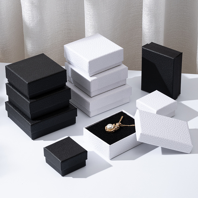 Doku Desenli Premium Takı Kutusu Kolye Bileklik Yüzük Kutusu Yer Gökyüzü Kapak Küpe Bileklik Aksesuar Saklama Kutusu