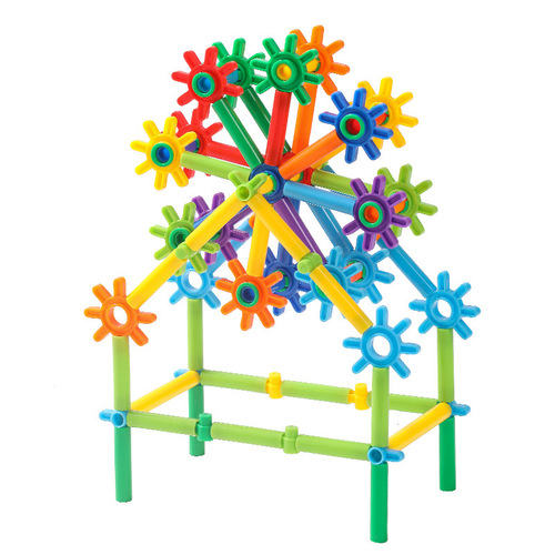 diy hand-made straw building blocks toys for small classes, middle classes and large classes kindergarten teaching aids educational construction area materials