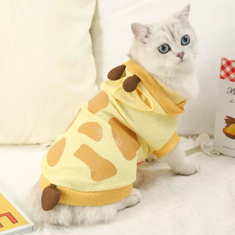 Ropa de gato verano delgada mascota gato gatito lindo británico corto plata gradualmente capa transpirable verano chaleco verano